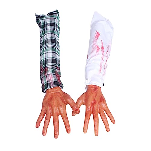 TOYANDONA 2Stücke Gruselige Halloween Gefälschte Hände Realistische Deko für Scherze und Partys für Halloween Feiern und Schaurige Dekorationen von TOYANDONA
