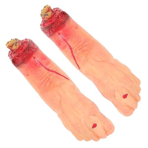 TOYANDONA 2Stücke Halloween Gruselige Abgetrennte Füße Fake Broken Foot Requisite für Spukhaus Deko Cosplay und Halloween Party Künstliche Körperteile Deko TOYANDONA 2Stücke Halloween Gruselige Abgetrennte Füße Fake Broken Foot Requisite für Spukhaus Deko Cosplay und Halloween Party Künstliche Körperteile Deko von TOYANDONA