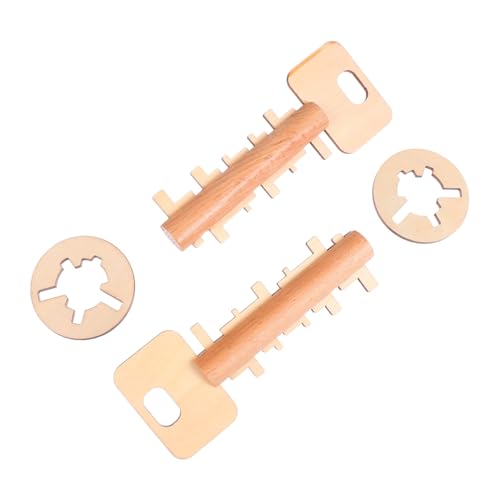 TOYANDONA 2Stücke Intelligentes Luban Lock Puzzle für Fördert Problemlösungsfähigkeiten und Hand Auge Koordination für Kreative von TOYANDONA