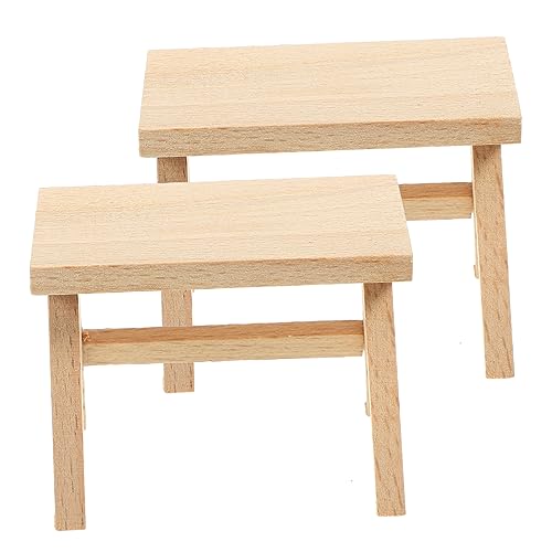 TOYANDONA 2Stücke Mini Holzhocker für Puppenhaus Dekoration Möbel für Wohnräume Puppenzubehör aus Holz für Kreative Szenen und zu Feiertagen TOYANDONA 2Stücke Mini Holzhocker für Puppenhaus Dekoration Möbel für Wohnräume Puppenzubehör aus Holz für Kreative Szenen und zu Feiertagen von TOYANDONA