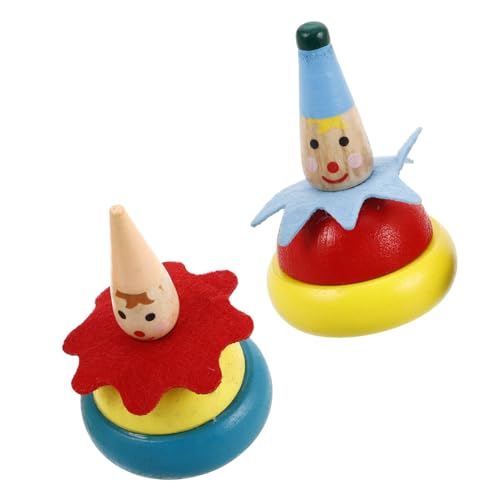 TOYANDONA 2er Set Handgemachte Bunte Clown Holzkreisel Kreatives Holzspielzeug Für Ideales Zur Der Intelligenz Und Motorik Perfekt Für Den Kindergarten Und Als TOYANDONA 2er Set Handgemachte Bunte Clown Holzkreisel Kreatives Holzspielzeug Für Ideales Zur Der Intelligenz Und Motorik Perfekt Für Den Kindergarten Und Als von TOYANDONA