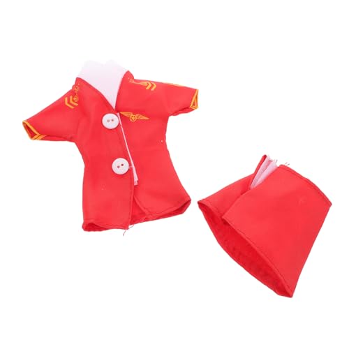 TOYANDONA 2er Set Puppen Kostüme Stewardess Kostüm Stewardess-kostüm Zubehör Für Flugbegleiter Für Puppenkostüm Für Flugbegleiterin Kostüm Für Stoff Rot TOYANDONA 2er Set Puppen Kostüme Stewardess Kostüm Stewardess-kostüm Zubehör Für Flugbegleiter Für Puppenkostüm Für Flugbegleiterin Kostüm Für Stoff Rot von TOYANDONA