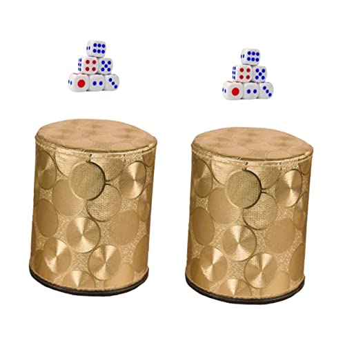 TOYANDONA 2er-Sets-Box Leder Farbbecher Würfel Becher Würfelfach Würfelspiel Vereist Becher Mit Deckel Und Strohhalm Auslaufsicherer Kaffee-reisebecher Spiele Golden Pu-Leder TOYANDONA 2er-Sets-Box Leder Farbbecher Würfel Becher Würfelfach Würfelspiel Vereist Becher Mit Deckel Und Strohhalm Auslaufsicherer Kaffee-reisebecher Spiele Golden Pu-Leder von TOYANDONA
