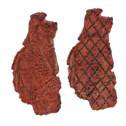 TOYANDONA Künstliche Steak-Modelle – 2er-Pack & Ideal Zum Spielen Lernen Und Dekorieren Für Kinder von TOYANDONA