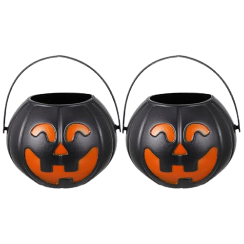 TOYANDONA 2st Halloween- -aufbewahrungseimer Halloween-süßigkeitstüte Füllstoffe Bonbonkorb Halloween-Geist-Ornament Halloween-leckerbissen Halloween-baumschmuck Wirbelt Plastik von TOYANDONA