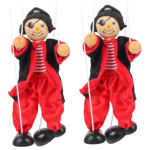 TOYANDONA 2st Marionette Bauchrednerpuppen Für Erwachsene Erwachsenenpuppe Für Jungs Bauchrednerpuppen Für Anfänger Erwachsene Puppe Juguetes Adultos Spielzeuge Clown Holz Kind Requisiten von TOYANDONA