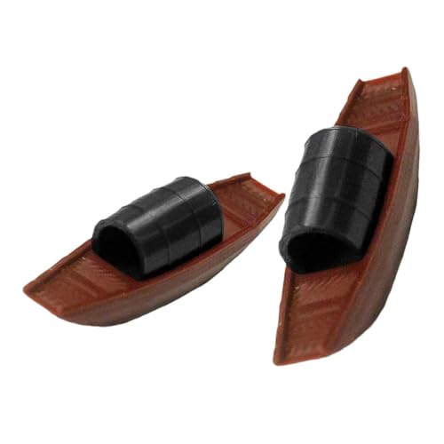 TOYANDONA 2st Mikro-landschaftsschiffmodell Strand-Miniatur-puppenhaus-Dekoration Miniatur Segelboot Miniatur-Boot- Miniatur-bootsmodellfiguren Spielzeugboot Light Brown Plastik von TOYANDONA