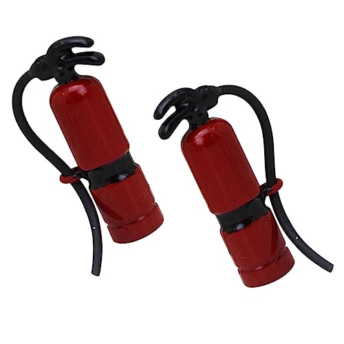 TOYANDONA 2st Mini-feuerlöscher Mini-anhänger Aus Metall Feuerlöscher-Modelle Für Den Landschaftsbau Kleines Hausgerät Mini-hausverzierung DIY Mini Werkzeuge Legierung Rot von TOYANDONA