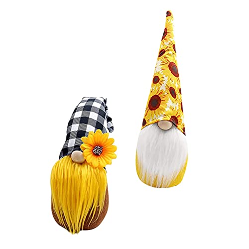 TOYANDONA 2st Plüsch-Schnurrbart-Puppe Hase Miniatur Bausatz Desktop -Ornamente Puppen Mit Hüten Wiederverwendbare Dekorationspuppen Festivalpuppen Puppenschmuck Stoff von TOYANDONA