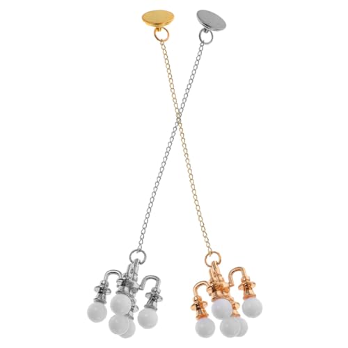 TOYANDONA 2st Puppenhaus-kronleuchter Miniatur-Dekorationen Miniaturlicht Miniatur-Ornamente Möbelverzierung Mini -Lampe Kleine Hängelampe Miniatur-hängelampe Imitierte Hängelampe Plastik TOYANDONA 2st Puppenhaus-kronleuchter Miniatur-Dekorationen Miniaturlicht Miniatur-Ornamente Möbelverzierung Mini -Lampe Kleine Hängelampe Miniatur-hängelampe Imitierte Hängelampe Plastik von TOYANDONA