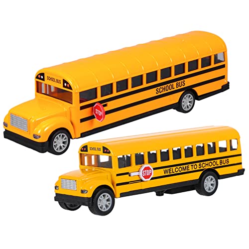 TOYANDONA 2st Schulbus-Modell Schulspielzeug Spielzeugautos Kleiner Blauer LKW Kleinkinder Der Kleine Bus Ferngesteuerter Schulbus Autospielzeug Mini- Bausatz Roboter Legierung von TOYANDONA