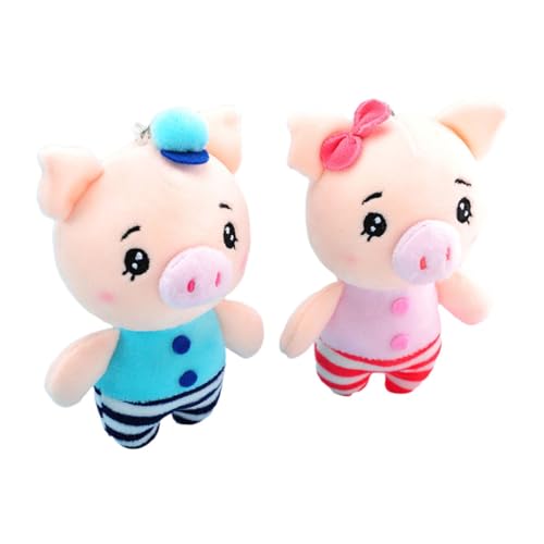 TOYANDONA 2st Schweinchen Puppe Plüschtier Spielzeuge Kinderspielzeug Cartoon-anhänger Kinderpuppenspielzeug Plüsch- -anhänger Pp Baumwolle Kinderwagen Liebhaber Schlüssel von TOYANDONA