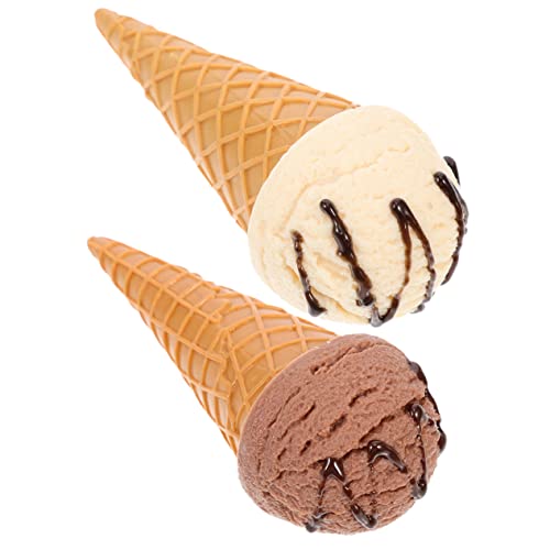 TOYANDONA 2st Simulations- Eiswagen Für Eistüte Zapfen Eismaschine Gefälschte Eiscreme-Ausstellung Eisspielzeug Für Eisriegelform Eisbecher PVC von TOYANDONA