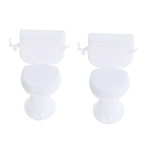 TOYANDONA 2stücke Badewannen-toiletten- Mini Badezimmermöbel Leichtem Für Spielzeug Und Sammlung von TOYANDONA