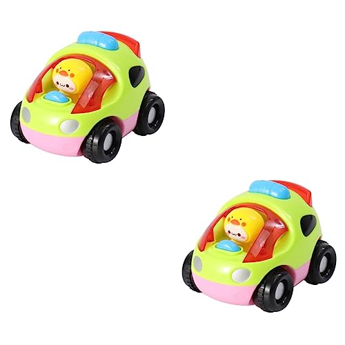 TOYANDONA 2St Kinderauto Spielzeug Mini-Automodell Automodell zurückziehen Spielzeug für Kinderfahrzeuge Spielzeuge Autos Spielzeug pädagogisches Trägheitsauto Wagen Geschenk Baby von TOYANDONA