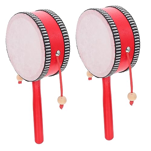 TOYANDONA 2st Wellentrommel Handtrommeln Hände Schüttelnde Trommeln Cartoon-rasseltrommeln Traditionelle Trommelförmige Rasseln Handrasseln Traditionelle Klappertrommeln Hölzern TOYANDONA 2st Wellentrommel Handtrommeln Hände Schüttelnde Trommeln Cartoon-rasseltrommeln Traditionelle Trommelförmige Rasseln Handrasseln Traditionelle Klappertrommeln Hölzern von TOYANDONA