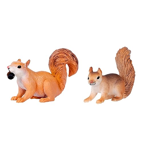 TOYANDONA 2stücke Miniatur Eichhörnchen Figuren Kunststoff Für Und Gartendekoration Detaillierte Tiermodelle Für Tisch Und Kinderzimmer Dekorationszubehör von TOYANDONA