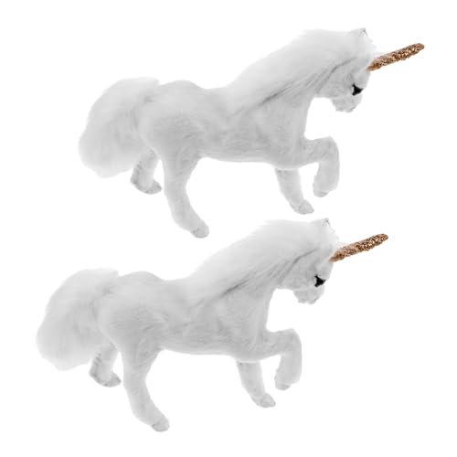 TOYANDONA 2stücke Miniatur-einhornfigur Aus Kunstwolle Realistische Tierornamente Stehende Einhornstatue Weiche Simulationstierdekoration Für Heimdekoration Und Fotografie-Requisiten TOYANDONA 2stücke Miniatur-einhornfigur Aus Kunstwolle Realistische Tierornamente Stehende Einhornstatue Weiche Simulationstierdekoration Für Heimdekoration Und Fotografie-Requisiten von TOYANDONA