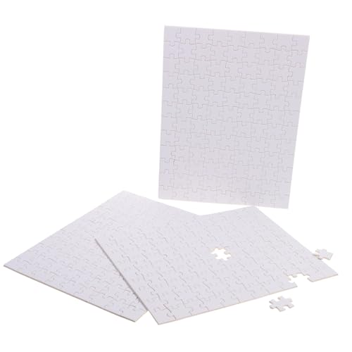 TOYANDONA 3 Blätter Sublimations Holzpuzzle Teile Blanko DIY Wärmeübertragung Puzzle Zubehör Weiß Lackierte Vorderseite Hitzebeständig zum Selbergestalten und Kreativen Basteln von TOYANDONA