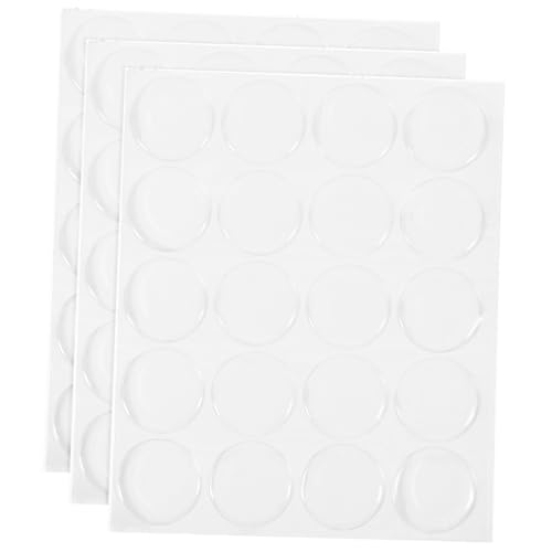 TOYANDONA 3 Blatt Runde Transparente Epoxidharz Edelstein Aufkleber Selbstklebend für Schmuck DIY Basteln Dekoration von TOYANDONA