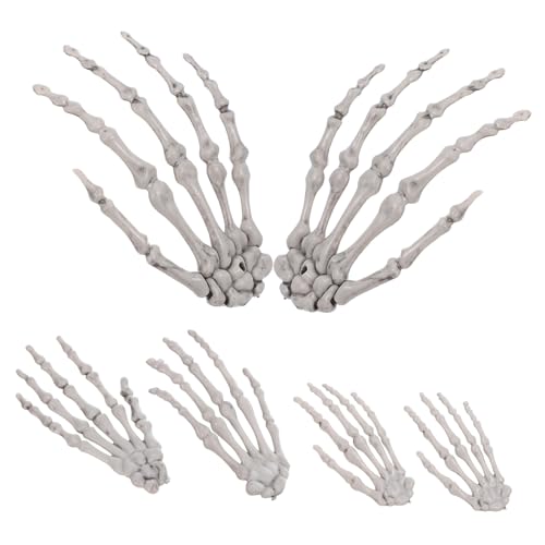TOYANDONA 3 Paare Halloween Skelett Hand Deko Langlebige Gruselige Requisiten für Haunted House Party und Halloween Dekoartikel Fadebeständig und Realistisch für Spukhaus und von TOYANDONA