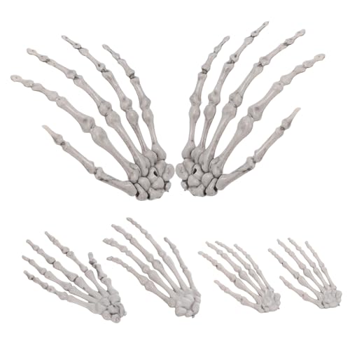 TOYANDONA 3 Paare Halloween Skelett Hand Dekoration Langlebige Verblassungsfreie Knochen Ornamente für Spukhaus Party Halloween Themenfest von TOYANDONA