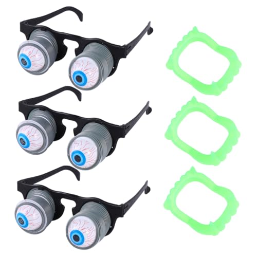 TOYANDONA 3 Pcs Kunststoff Grau Weiß Hässliche Lustige Brillen Erwachsene von TOYANDONA