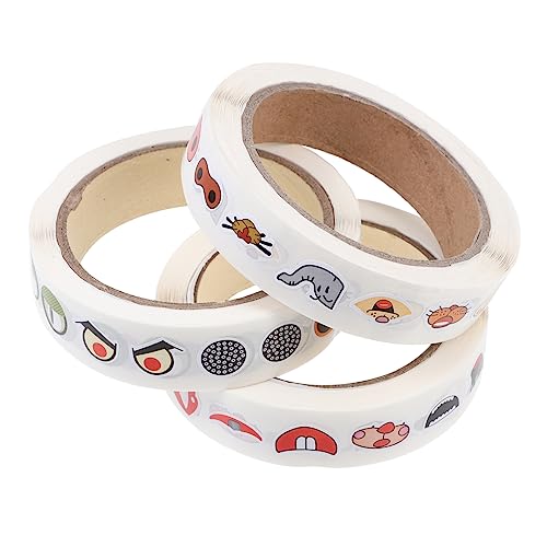 TOYANDONA 3 Rollen Handgefertigte Aufkleber Für Mund Aufkleber Verwenden Aufkleber Augen-Mund-Nase-Muster-Aufkleber Malen Aufkleber Etiketten Für DIY Papier TOYANDONA 3 Rollen Handgefertigte Aufkleber Für Mund Aufkleber Verwenden Aufkleber Augen-Mund-Nase-Muster-Aufkleber Malen Aufkleber Etiketten Für DIY Papier von TOYANDONA