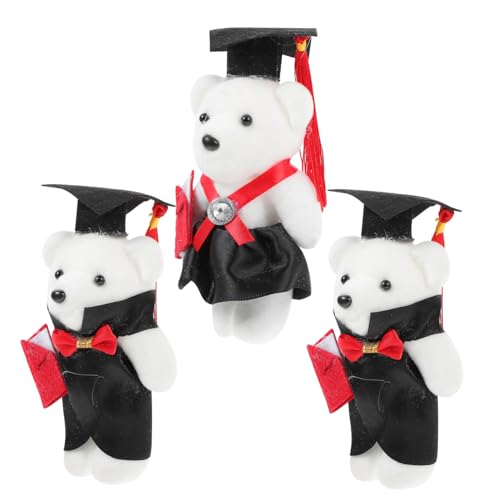 TOYANDONA 3 STK Abschlusssaison Dr. Bär Entzückende Abschlussbären Bärenpuppen Mehrzweckbären Kuchendekorationen Dekobären Blumenstrauß DIY Materialien Vlies TOYANDONA 3 STK Abschlusssaison Dr. Bär Entzückende Abschlussbären Bärenpuppen Mehrzweckbären Kuchendekorationen Dekobären Blumenstrauß DIY Materialien Vlies von TOYANDONA