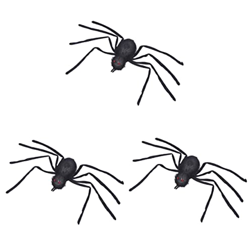 TOYANDONA 3 STK Spinnenspielzeug für Kinder realistischer Bugs-Streich Spukhaus-Dekor Ornament realistische Spinnen Halloween-Spinne Miniatur Requisiten falsche Spinne Dekorationen schmücken von TOYANDONA