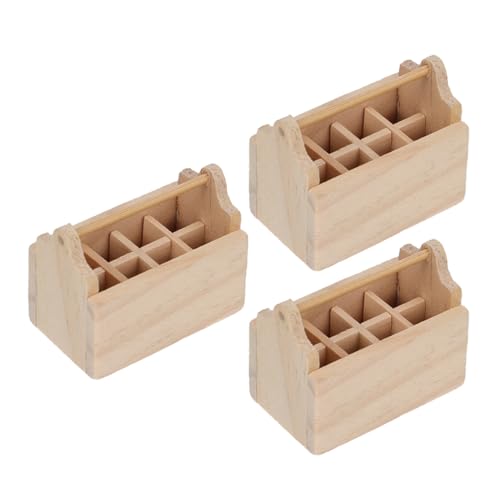 TOYANDONA 3 STK Kleine Werkzeugkiste Zubehör Mini-hausaccessoire Mini-werkzeugkasten Mini-Dekoration Möbelmodell Mini-Toolbox-Modell Mini-verzierung Miniatur-werkzeugkasten Holz Khaki TOYANDONA 3 STK Kleine Werkzeugkiste Zubehör Mini-hausaccessoire Mini-werkzeugkasten Mini-Dekoration Möbelmodell Mini-Toolbox-Modell Mini-verzierung Miniatur-werkzeugkasten Holz Khaki von TOYANDONA