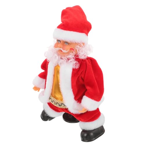 TOYANDONA 3 STK Weihnachtsmann Spielzeug aa- batterien caakg Musik Santa Puppe Tischdekorationen Puppendekoration lustige Puppe drehbar schmücken Geschenk Kind Stoff von TOYANDONA