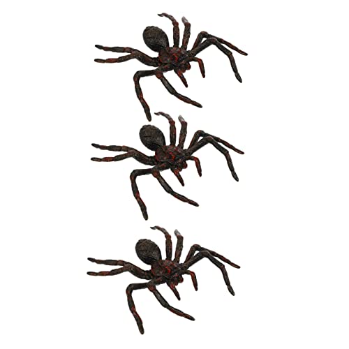 TOYANDONA 3 STÜCKE Teiliges Halloween Deko Riesige Spinnen aus Umweltfreundlichem PVC Gruselige Simulation Insekten Deko für Garten Party und Innenbereich von TOYANDONA