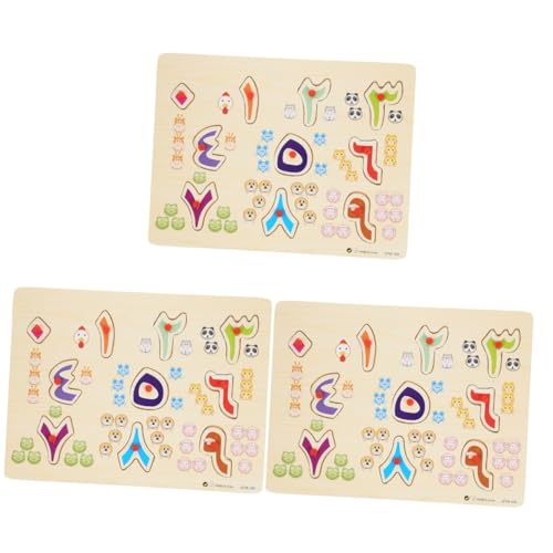 TOYANDONA 3 Sätze Arabisches Rätsel Spielzeug für Kleinkinder Kinder rätsel Arabisches Zahlenrätsel Alphabet-Diagramm für Kleinkinder Spielzeuge Kinderspielzeug Puzzle-Spielzeug für Kinder von TOYANDONA