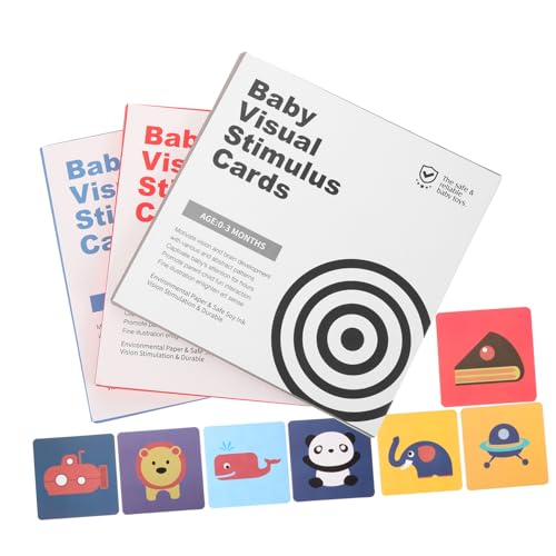 TOYANDONA 3 Sätze -Früherziehungskarte Aktivitätskarten- Spiele zusammenklappbar gießen kontrastreiche Babykarten Karteikarten für Babys -Lernspielzeug Papierkarte von TOYANDONA