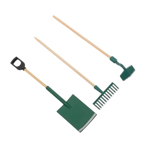 TOYANDONA 3 Sätze Maßstab Realistische Mini Gartenwerkzeuge mit Schaufel Rechen und Hacke für Puppenhaus Dekoration und Kinderspiel TOYANDONA 3 Sätze Maßstab Realistische Mini Gartenwerkzeuge mit Schaufel Rechen und Hacke für Puppenhaus Dekoration und Kinderspiel von TOYANDONA