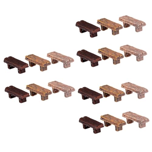 TOYANDONA 3 Sätze Mini -Stuhl -Ornamente Dekorative Minibank Miniaturgarten Winzig Puppenstubenhocker Gartenhocker Klein Mini-stühle Zum Basteln Mini-hocker Harz Zufällige Farbe 6 Stücke * 3 von TOYANDONA