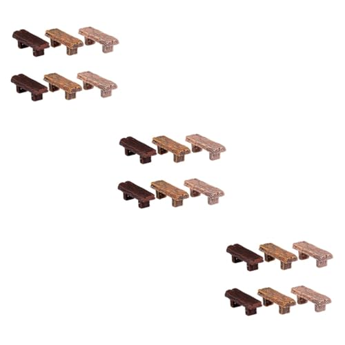TOYANDONA 3 Sätze Mini -Stuhl -Ornamente Mini-hocker Gartenhocker Miniatur-Bank Miniaturgarten Möbel Mini Kleiner Hocker Mini-stühle Zum Basteln Harz Zufällige Farbe 6 Stücke * 3 von TOYANDONA