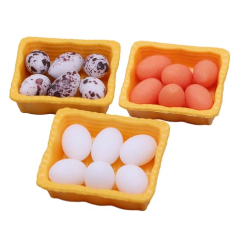 TOYANDONA 3 Sätze Miniatur Eierkorb Teilig mit Realistischen Mini Eiern Fein Gearbeitete Miniatur Deko für Puppenhäuser Langlebige Lichtechte Mini Hausbedarf für Detailgetreue Wohnszenen TOYANDONA 3 Sätze Miniatur Eierkorb Teilig mit Realistischen Mini Eiern Fein Gearbeitete Miniatur Deko für Puppenhäuser Langlebige Lichtechte Mini Hausbedarf für Detailgetreue Wohnszenen von TOYANDONA