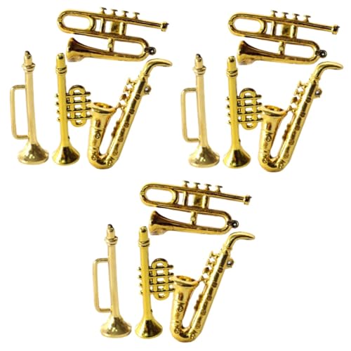 TOYANDONA 3 Sätze Miniatur-musikinstrumente Winzig Miniaturen Mini-trompete Puppe Dekorationen Entzückendes Mini-Instrument Mini - Golden Plastik 4 Stück * 3 TOYANDONA 3 Sätze Miniatur-musikinstrumente Winzig Miniaturen Mini-trompete Puppe Dekorationen Entzückendes Mini-Instrument Mini - Golden Plastik 4 Stück * 3 von TOYANDONA