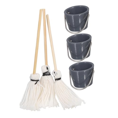 TOYANDONA Puppenhaus-Miniatur-mopp-Eimer-Set 3er-Pack Mini-reinigungswerkzeuge Für Puppenhaus-Dekorationen Miniatur-mopp Und Eimer TOYANDONA Puppenhaus-Miniatur-mopp-Eimer-Set 3er-Pack Mini-reinigungswerkzeuge Für Puppenhaus-Dekorationen Miniatur-mopp Und Eimer von TOYANDONA