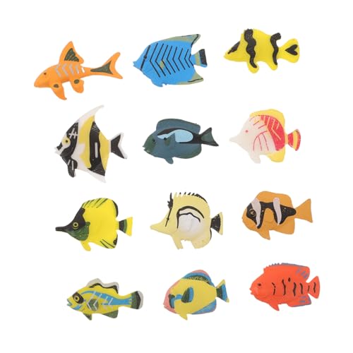 TOYANDONA 3 Sätze Tropische Mini Fische Kunststoff Realistische Meeresbewohner Figuren Kinderspielzeug Sicher Umweltfreundlich Für Aquarium Deko Party Cake Topper von TOYANDONA