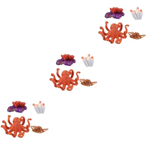 TOYANDONA 3 Sätze Wachstumszyklus Der Fische Lernspielzeug Fischwachstumsmodell Oktopus-lebenszyklusmodell Lernfiguren Für Meerestiere Krake Einstellen Kind Meeresschildkröte Plastik von TOYANDONA