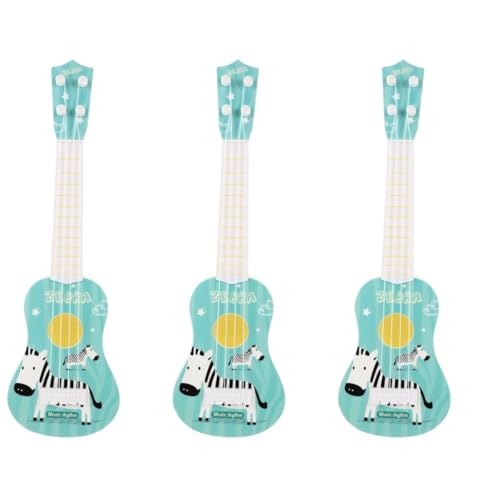 TOYANDONA 3 Stück Saiten Ukulele für Kinder Musikalisches Spielzeug Kinder Gitarre Modelle Gitarren Ukulele-Spielzeug für das frühe Lernen Simulation des Spielens von Musikinstrumenten Tier von TOYANDONA