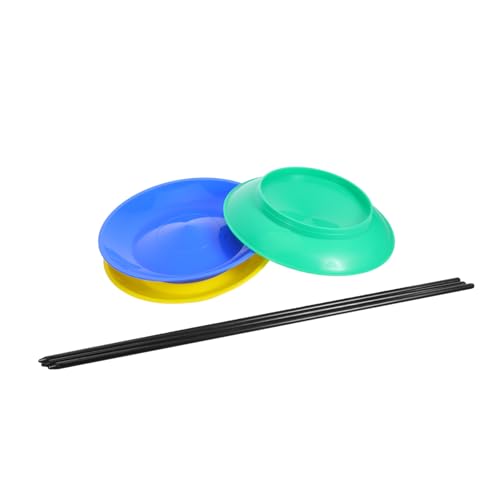 TOYANDONA 3 Satz Jonglierteller mit Balancestab Langlebige Kunststoff Drehplatten für Zirkus Straßenperformance Professionelles Akrobatik Prop für Geschicktes Balancetraining Leicht TOYANDONA 3 Satz Jonglierteller mit Balancestab Langlebige Kunststoff Drehplatten für Zirkus Straßenperformance Professionelles Akrobatik Prop für Geschicktes Balancetraining Leicht von TOYANDONA