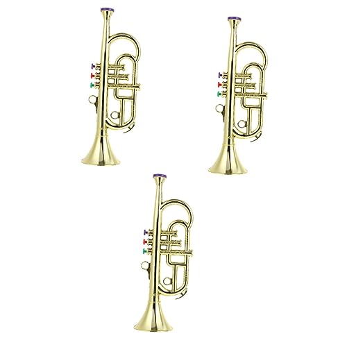 TOYANDONA 3 Stck Realistisches Saxophon aus Hochwertigem und Elektroplattierung Kreatives Bühnenrequisit für Portabel und Sicher für Jungen und Mädchen von TOYANDONA