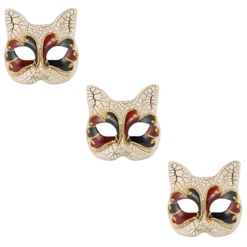 TOYANDONA 3 Stk Maske Katze Tier für Kinder Cosplay Halloween venezianisch Europäisch und amerikanisch bilden Venedig rot von TOYANDONA