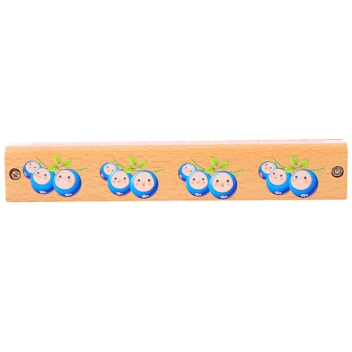 TOYANDONA 3 Stück 24 Kinderspielzeug Spielzeuge Musikinstrumente Spielset aus Holz 24-Loch-Mundharmonika Mundharmonika-Instrument Musik-Mundharmonika-Spielzeug Karikatur Baby Hölzern von TOYANDONA