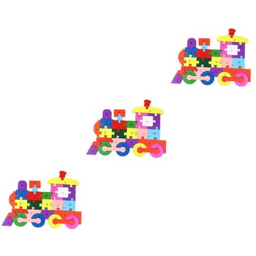 TOYANDONA 3 Stück 26 Kinderspielzeug kreatives Spielzeug Holzpuzzle Buchstabenrätsel Puzzles aus Holz Kinder rätsel Spielzeuge Kinderpuzzle Puzzle-Spielzeug für Kinder Anzahl Blöcke Bambus von TOYANDONA