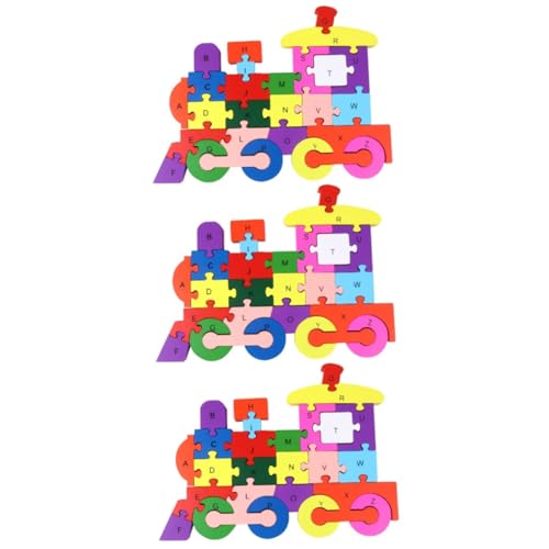 TOYANDONA 3 Stück 26 Kinderspielzeug Kinderpuzzle Holzspielzeug Puzzle-Spielzeug aus Holz Kinder rätsel Spielzeuge Puzzle-Spielzeug für Kinder Bausteinspielzeug Anzahl Blöcke Bambus von TOYANDONA
